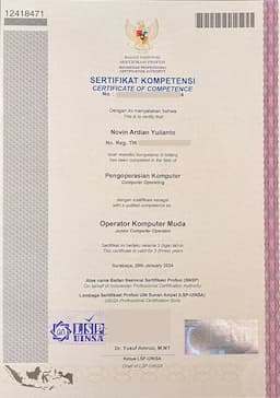 Certified Operator Komputer Muda